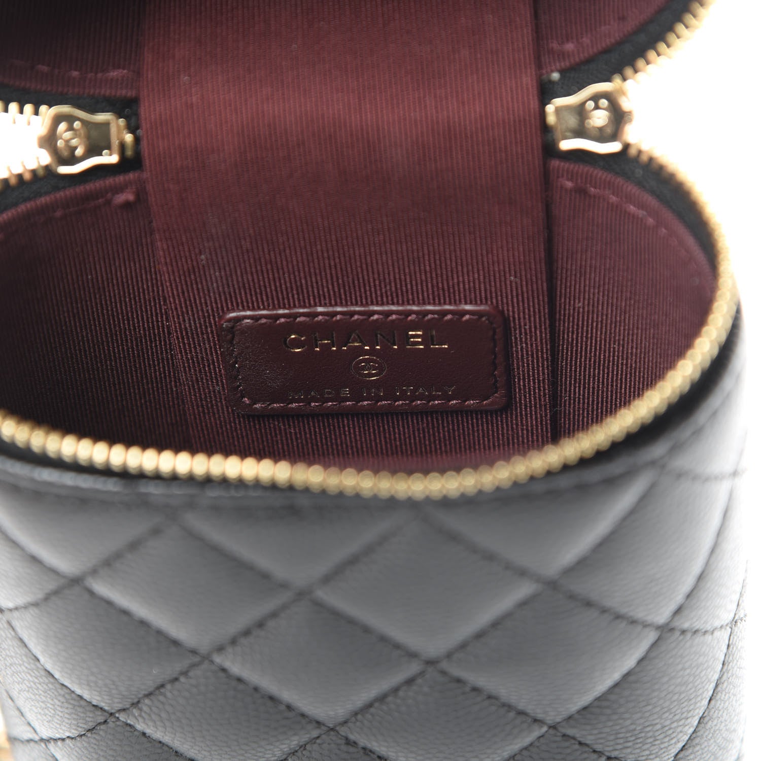 Chanel Caviar Quilted Phone Holder With Chain Black 6 of 12