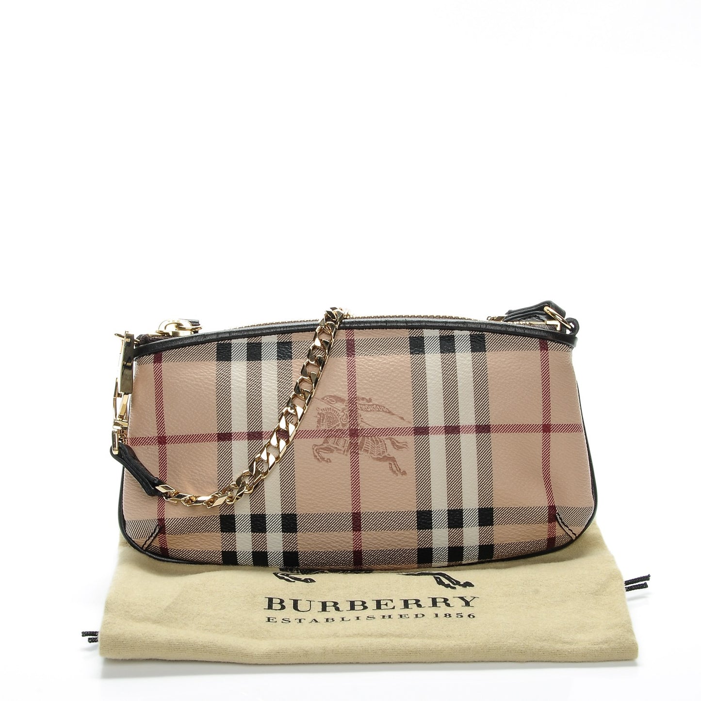 Haymarket Check Clara Pochette Chocolate