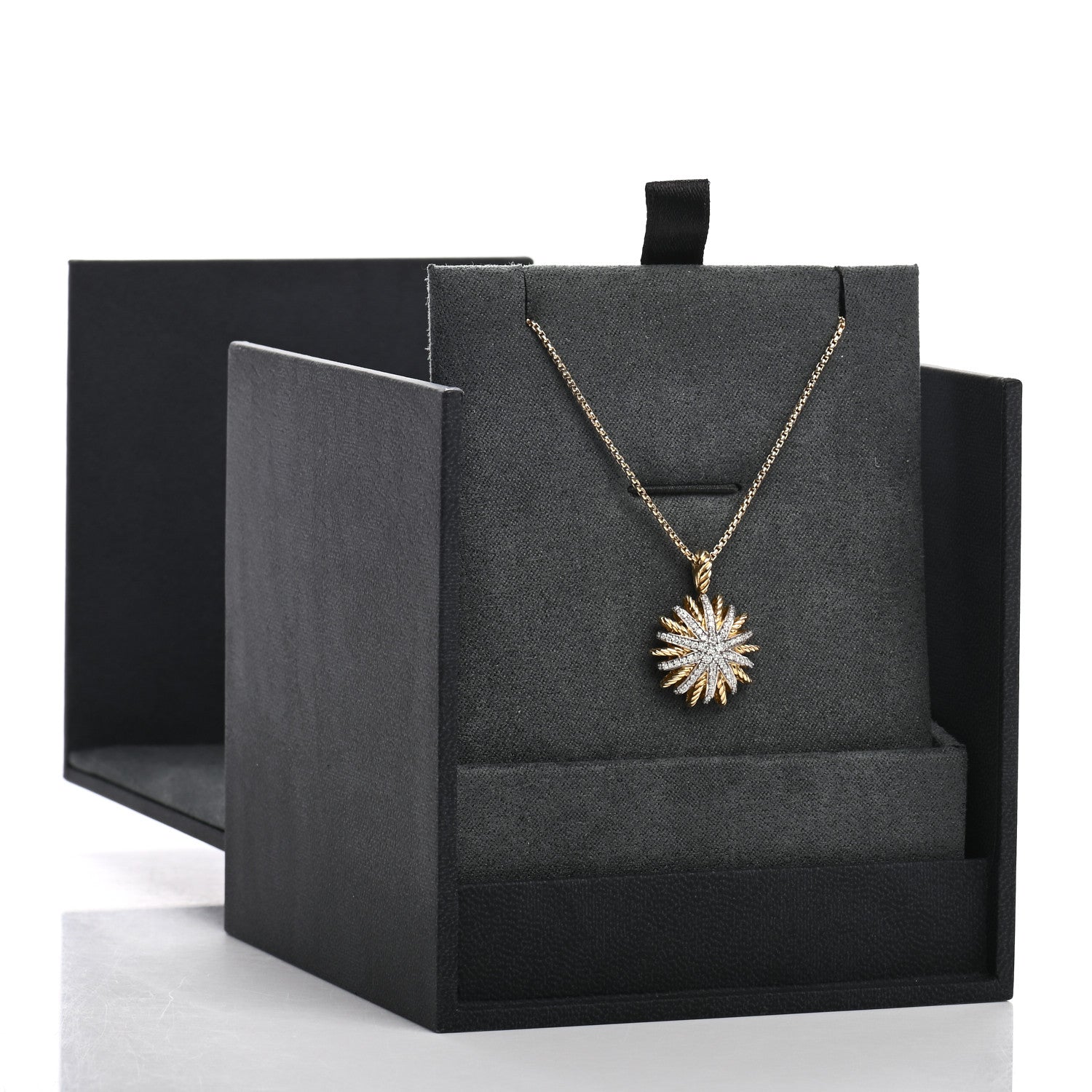 David Yurman 18K Yellow Gold Diamond Starburst Constellation Necklace 5 of 5