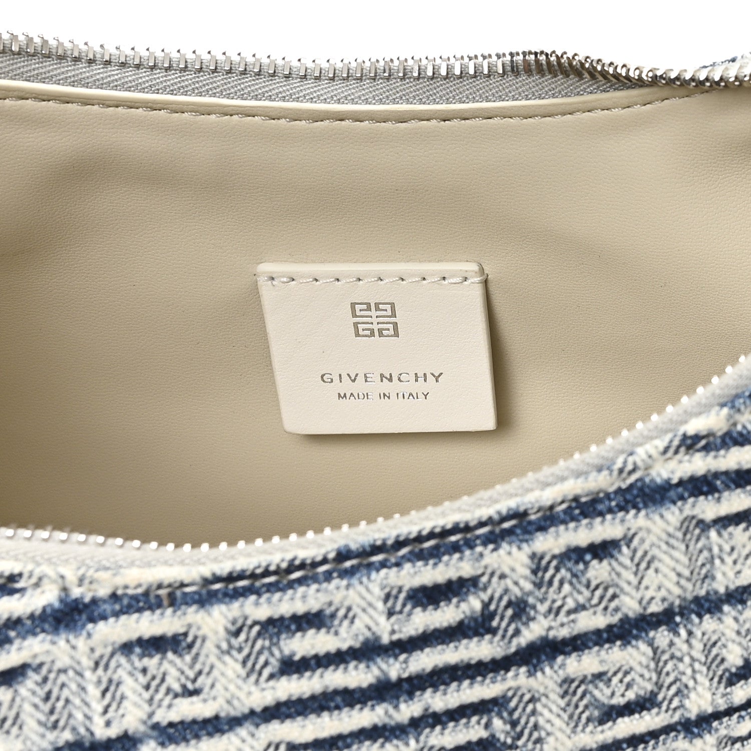 Givenchy Denim 4G Logo Small Moon Cut Out Shoulder Bag Light Blue 6 of 10