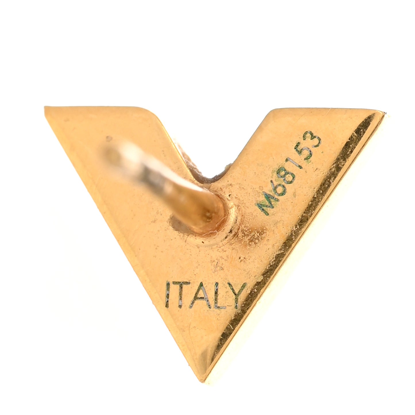 Brass Essential V Stud Earrings Gold