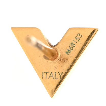 Louis Vuitton Brass Essential V Stud Earrings Gold 4 of 4