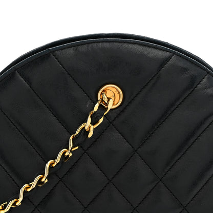 Chanel Lambskin Quilted Small Half Moon Clutch Black 8 of 12