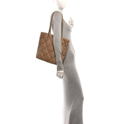 Chanel Lambskin Quilted Chanel 19 Shopping Bag Beige 2 of 10