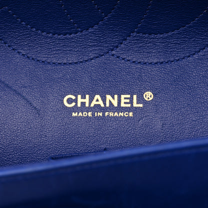 Chanel Lambskin Quilted Jumbo Double Flap Blue 6 of 18