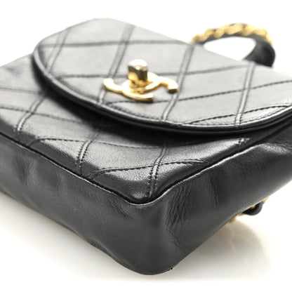 Chanel Lambskin Diamond Stitched Flap Waist Belt Bag 65 26 Black 11 of 11