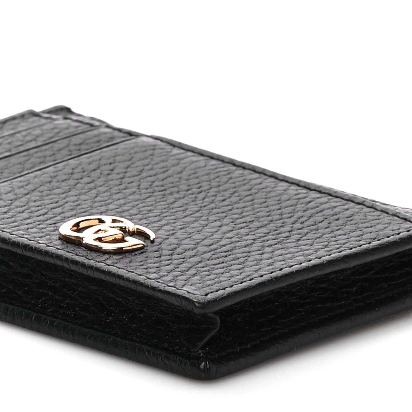 Dollar Calfskin GG Marmont Coin Case Card Holder Black