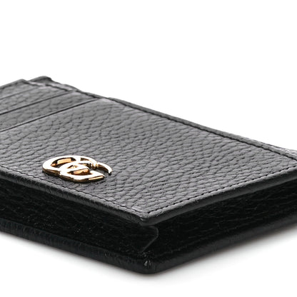 Gucci Dollar Calfskin GG Marmont Coin Case Card Holder Black 8 of 9