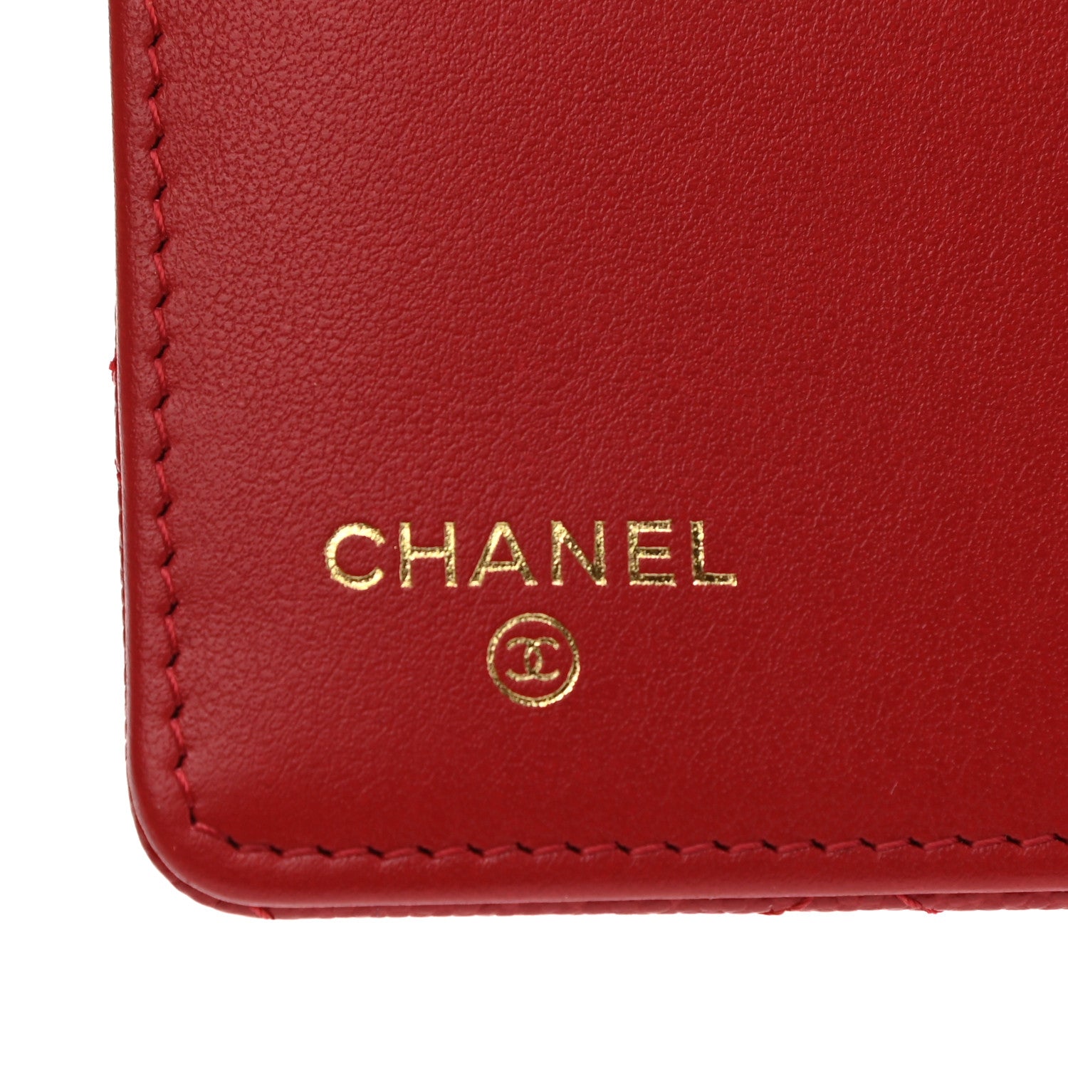 Chanel Caviar Quilted Yen Wallet Dark Red 6 of 9