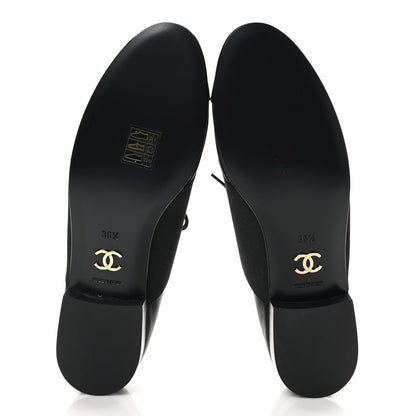 Chanel Goatskin Patent Womens CC Cap Toe Lace Up Oxfords 36.5 Black 6 of 10