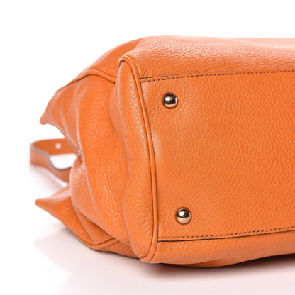 Gucci Cellarius Calfskin Medium Bamboo Shopper Tote Orange 5 of 11