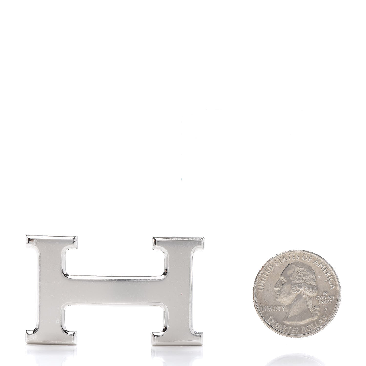 Hermes Polished Palladium 32mm H Belt Buckle Silver 2 of 6