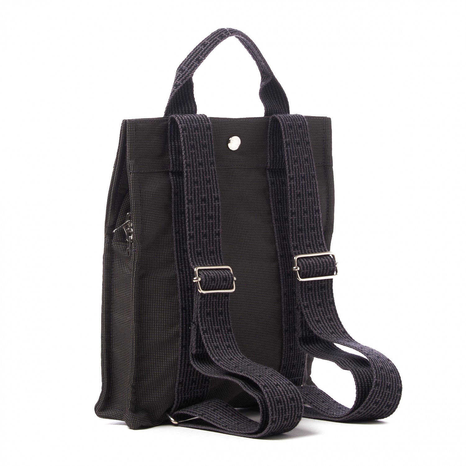 Hermes Canvas Herline Backpack Grey 2 of 7