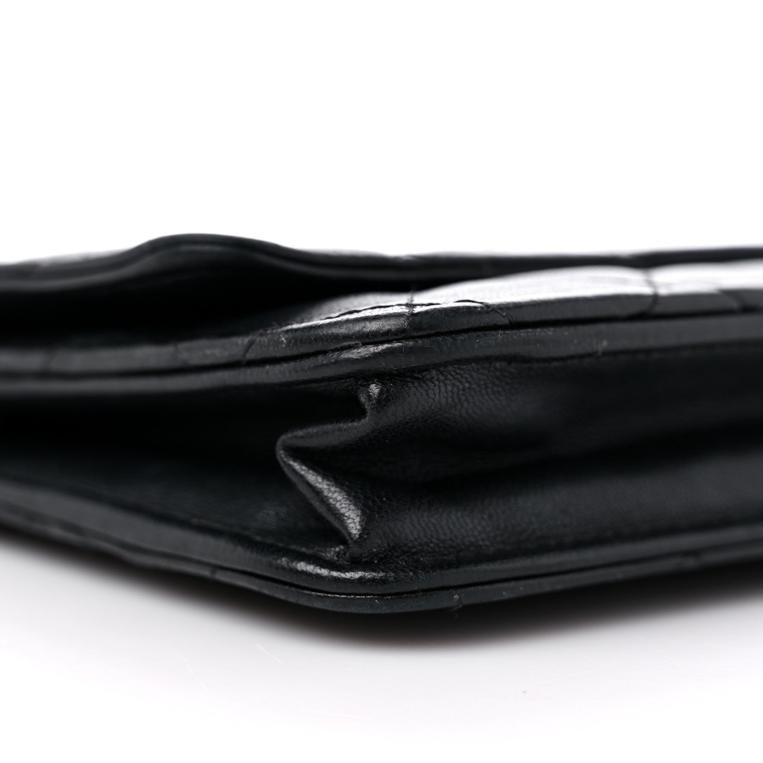 Chanel Lambskin Quilted Wallet On Chain WOC Black 9 of 17