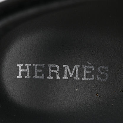 Hermes Calfskin Womens Electric Sandals 38.5 Black 8 of 10
