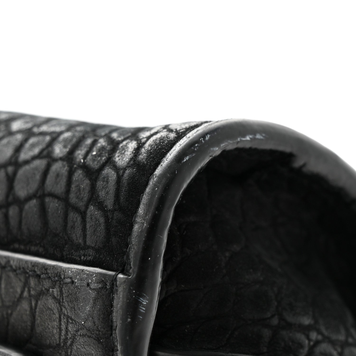 Saint Laurent Crocodile Embossed Suede Small Supple Sac de Jour Black 12 of 18