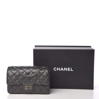 Chanel Metallic Sheepskin Quilted 2.55 Reissue Mini Flap Dark Silver 11 of 11