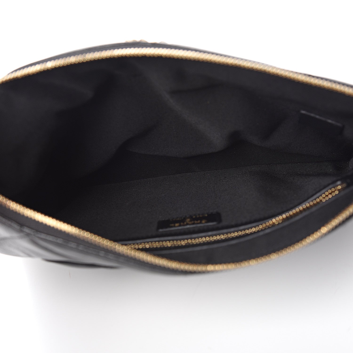 Chanel Goatskin Quilted Large 19 Cosmetic Case Black 4 of 7