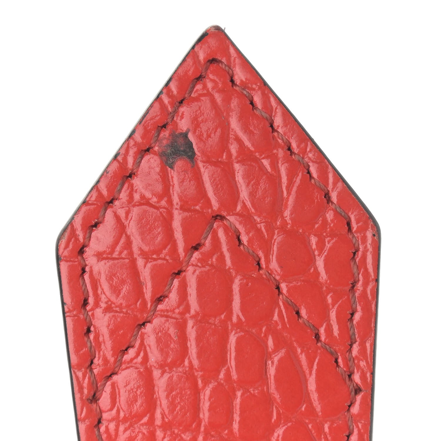 Givenchy Calfskin Crocodile Embossed Eden Round Red 9 of 11