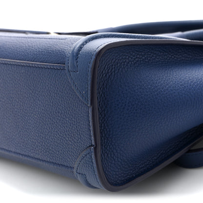 Celine Drummed Calfskin Nano Luggage Indigo 11 of 11