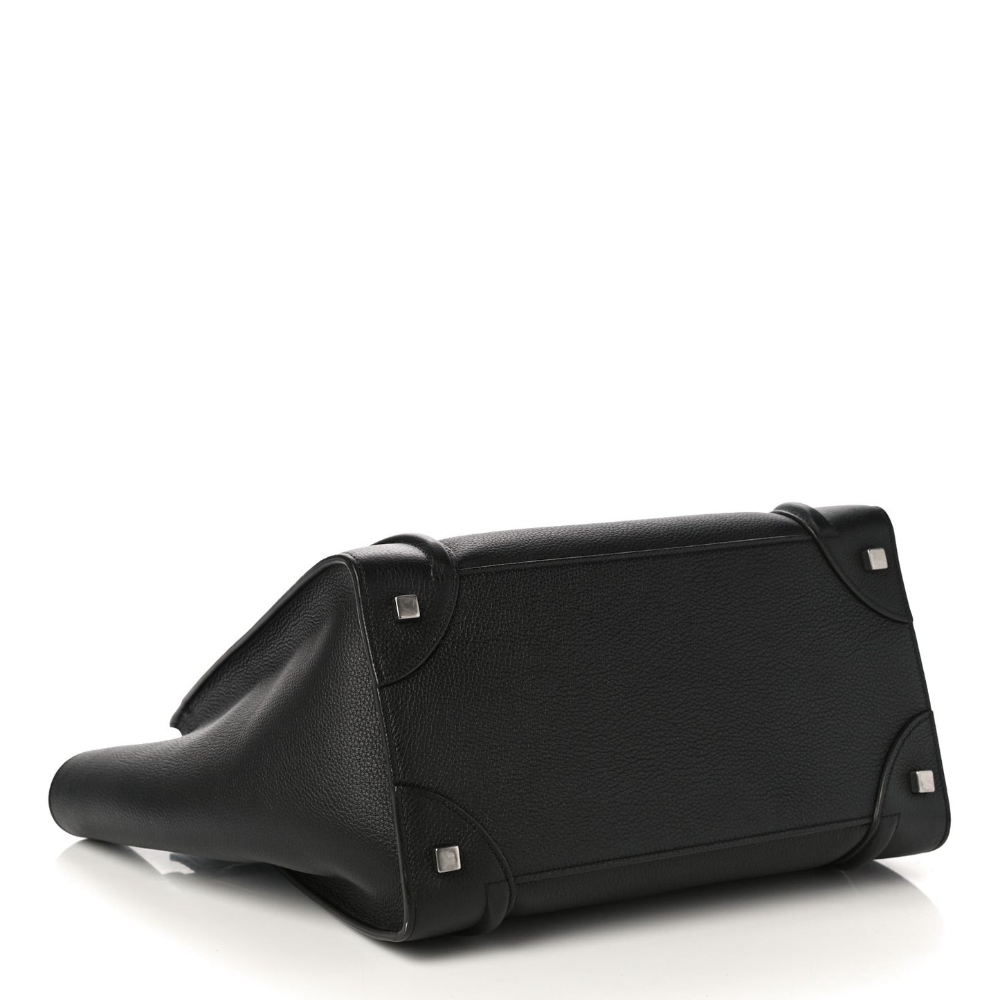 Drummed Calfskin Mini Luggage Black