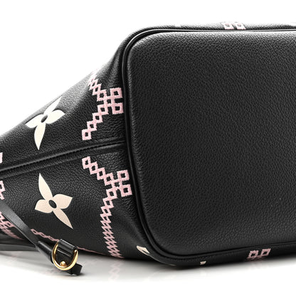 Louis Vuitton Empreinte Monogram Giant Broderies Neverfull MM Black 9 of 10