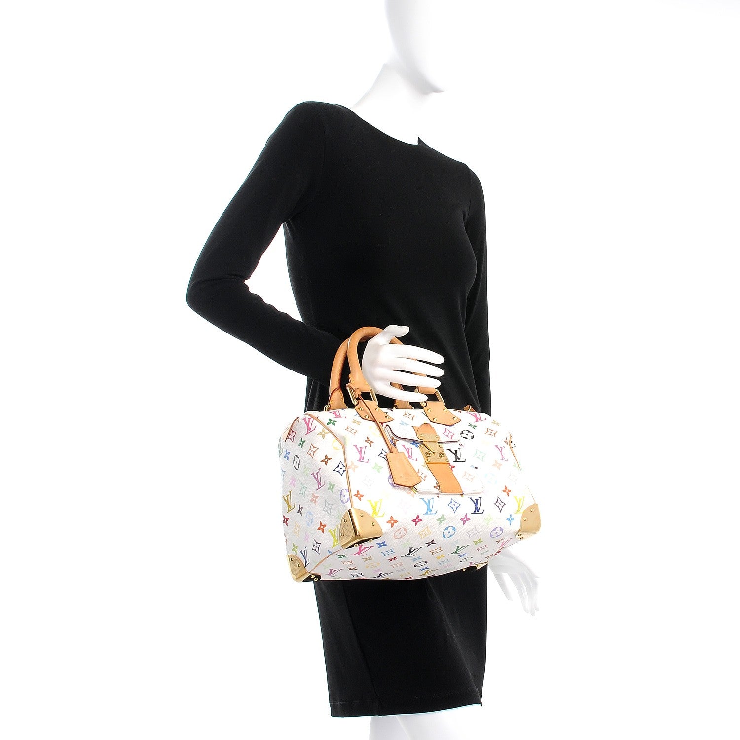Louis Vuitton Monogram Multicolor Speedy 30 White 2 of 12
