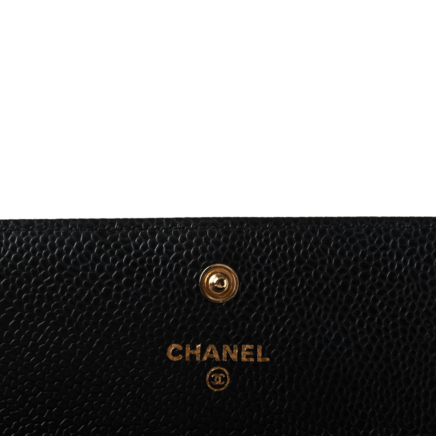 Caviar Quilted Large Gusset Flap Wallet Black