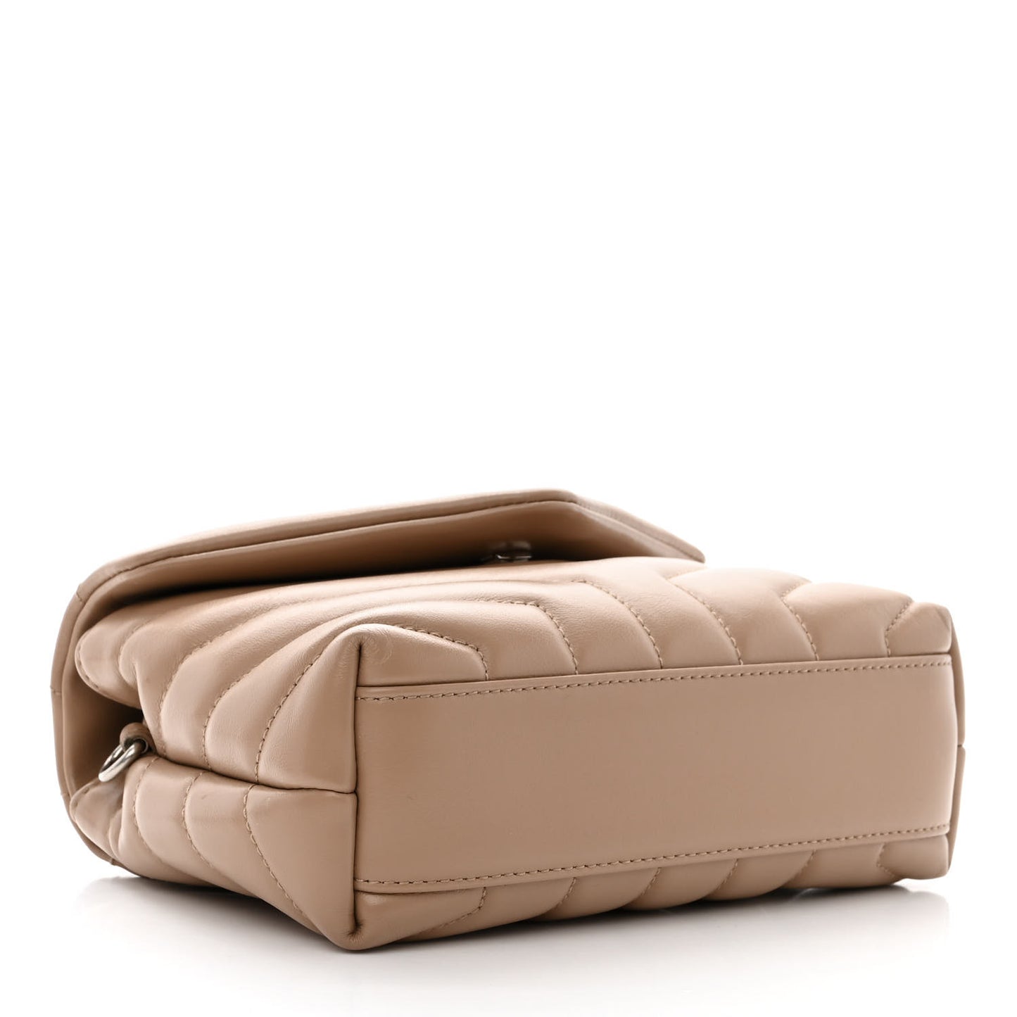 Calfskin Y Quilted Monogram Toy Loulou Crossbody Bag Dark Beige