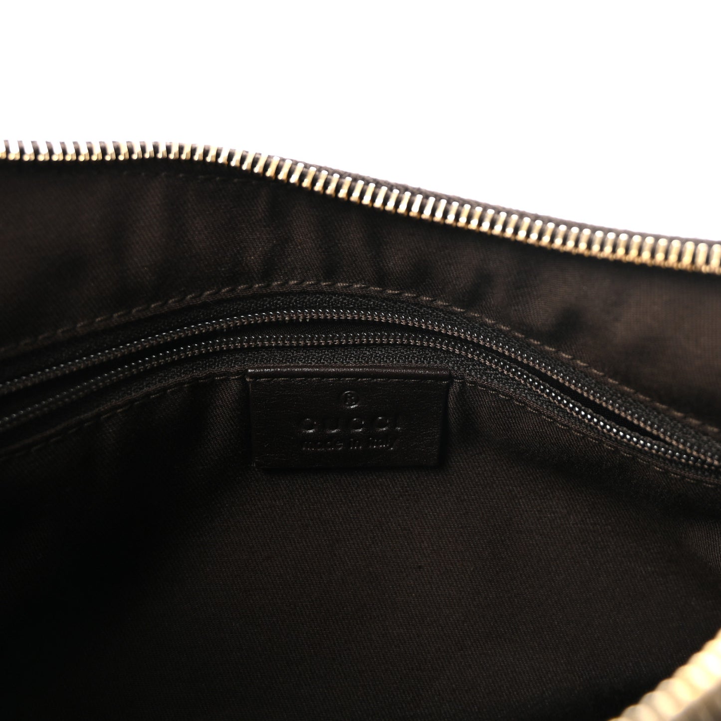 Monogram Medium D Gold Ring Hobo Dark Brown