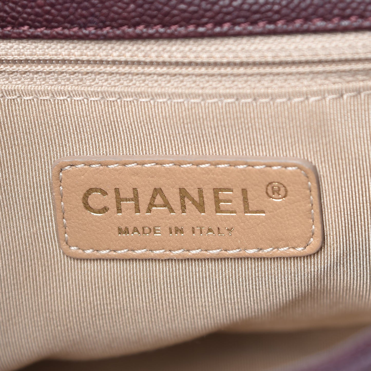 Caviar Stitched Flap Burgundy