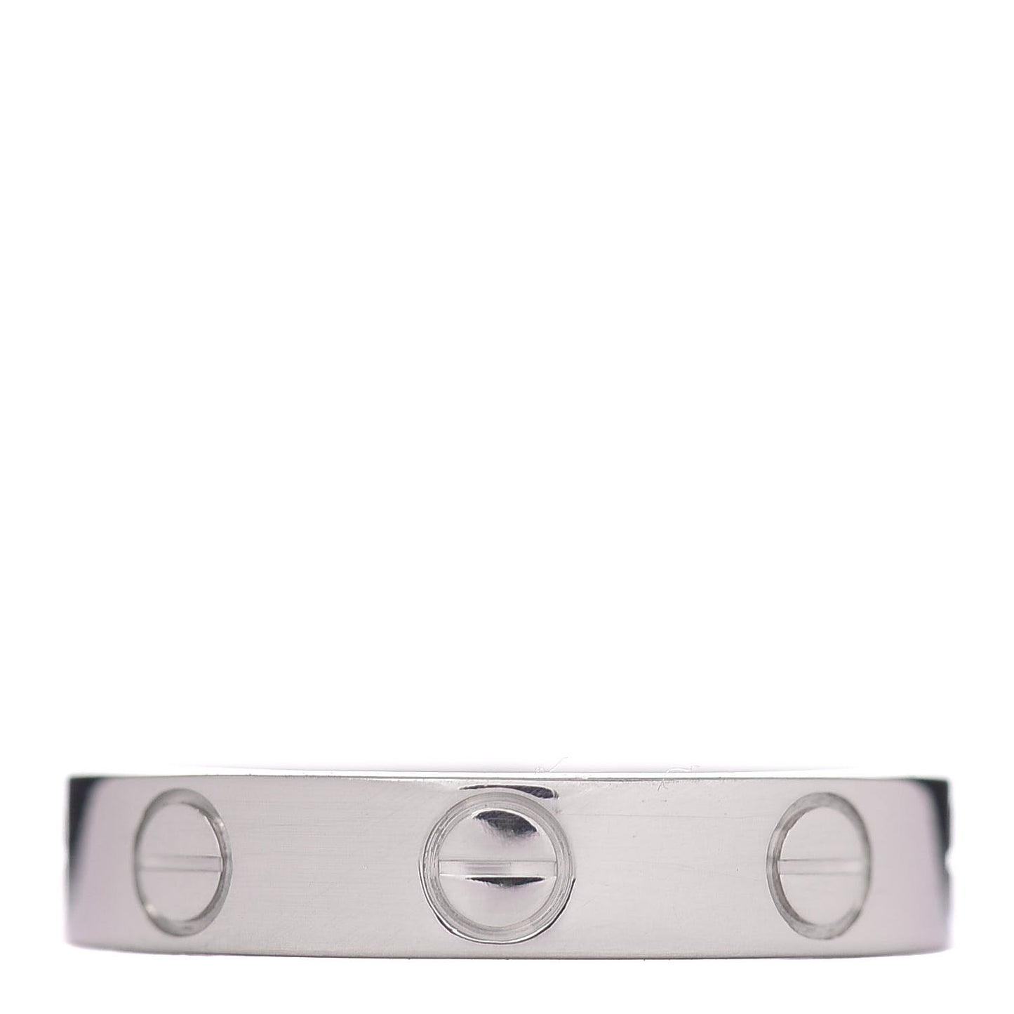 18K White Gold 3.5mm LOVE Wedding Band Ring 49 4.75