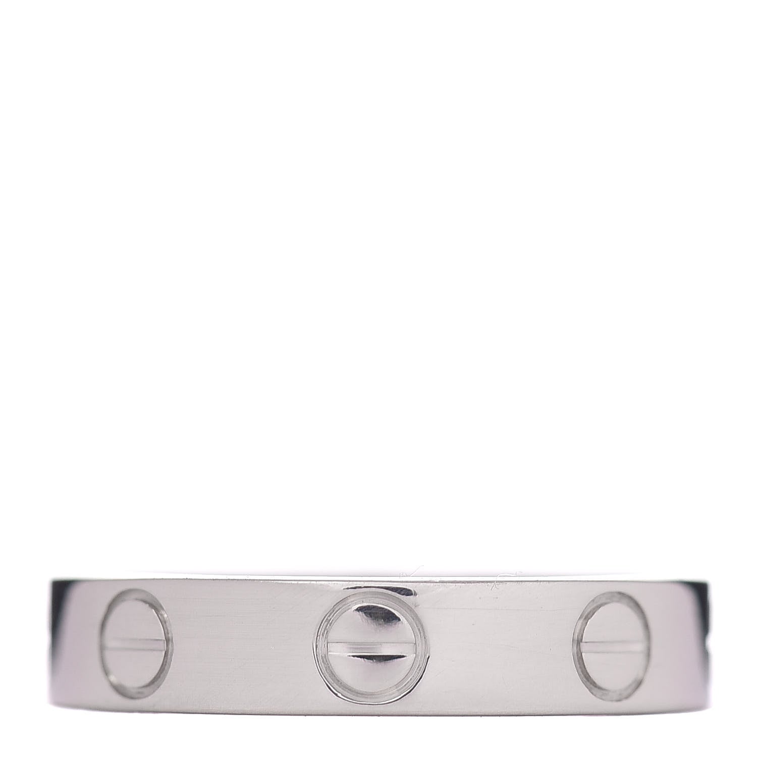 Cartier 18K White Gold 3.5mm LOVE Wedding Band Ring 49 4.75 3 of 4
