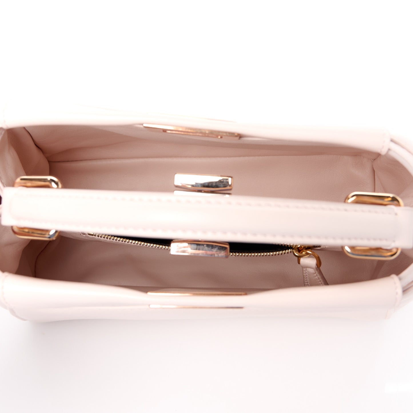 Nappa Mini Peekaboo Iconic Satchel Egg Shell