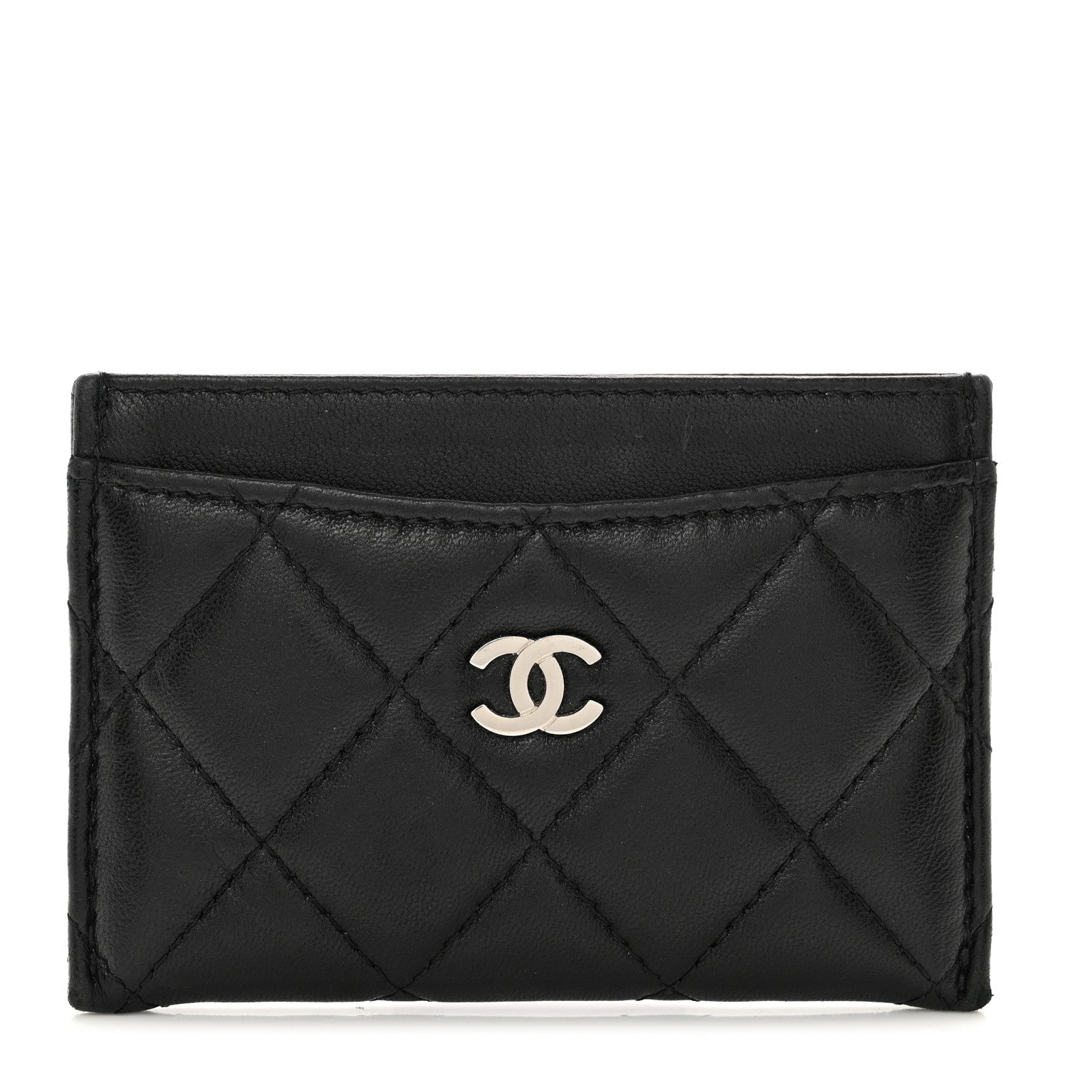 Chanel Lambskin Quilted Card Holder Black 1 of 10