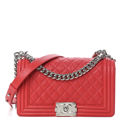 Chanel Caviar Quilted Medium Boy Flap Red 1 of 10