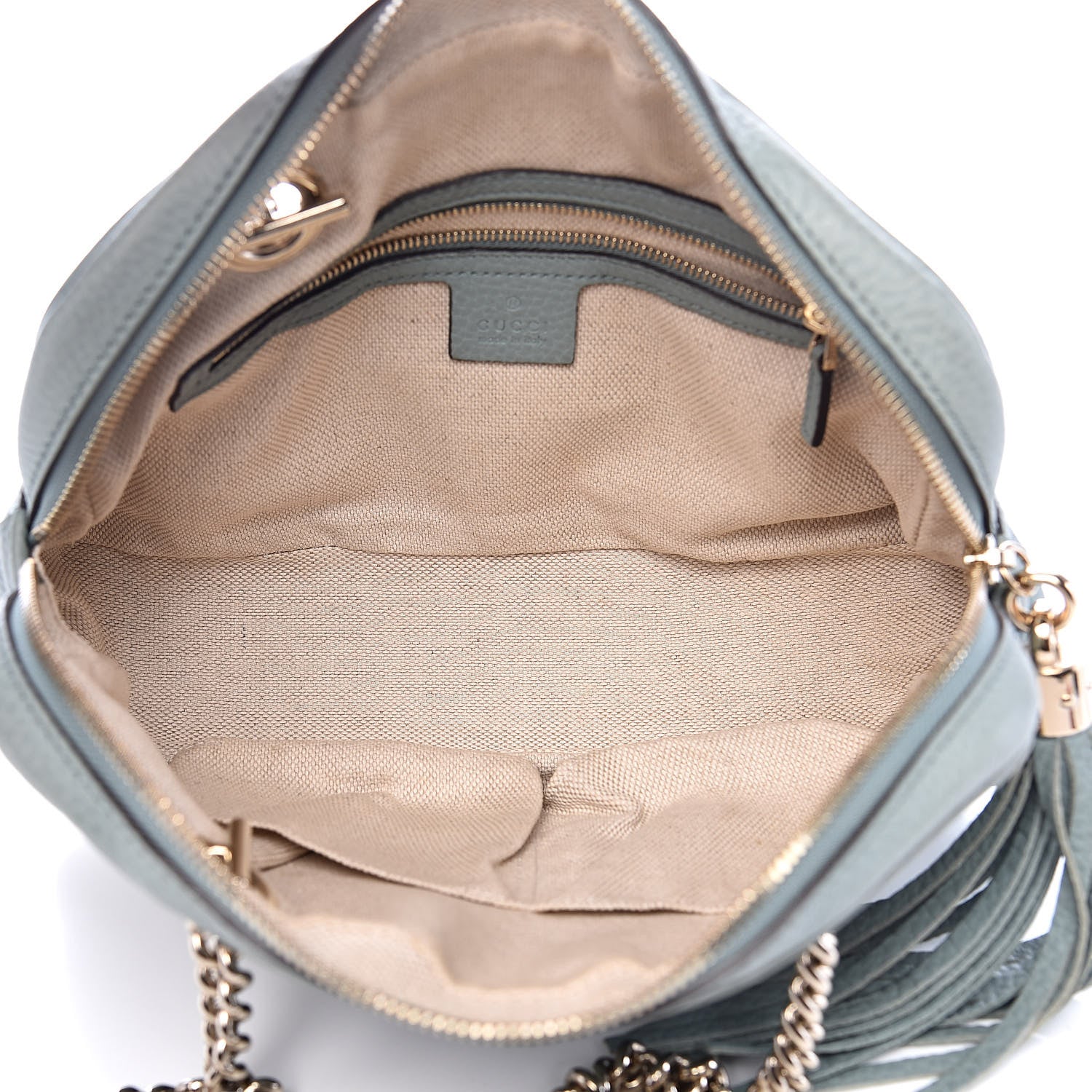 Gucci Pebbled Calfskin Small Soho Bowler Light Blue 5 of 12