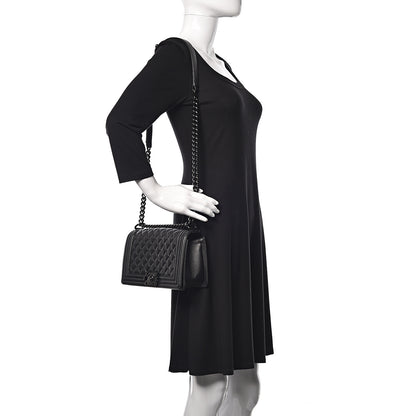 Chanel Caviar Quilted Medium Boy Flap So Black 2 of 9