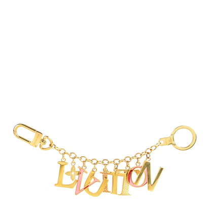 Louis Vuitton LV Tag Chain Bag Charm Gold 1 of 4