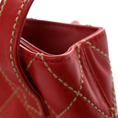 Chanel Calfskin Wild Stitch Tote Red 16 of 16