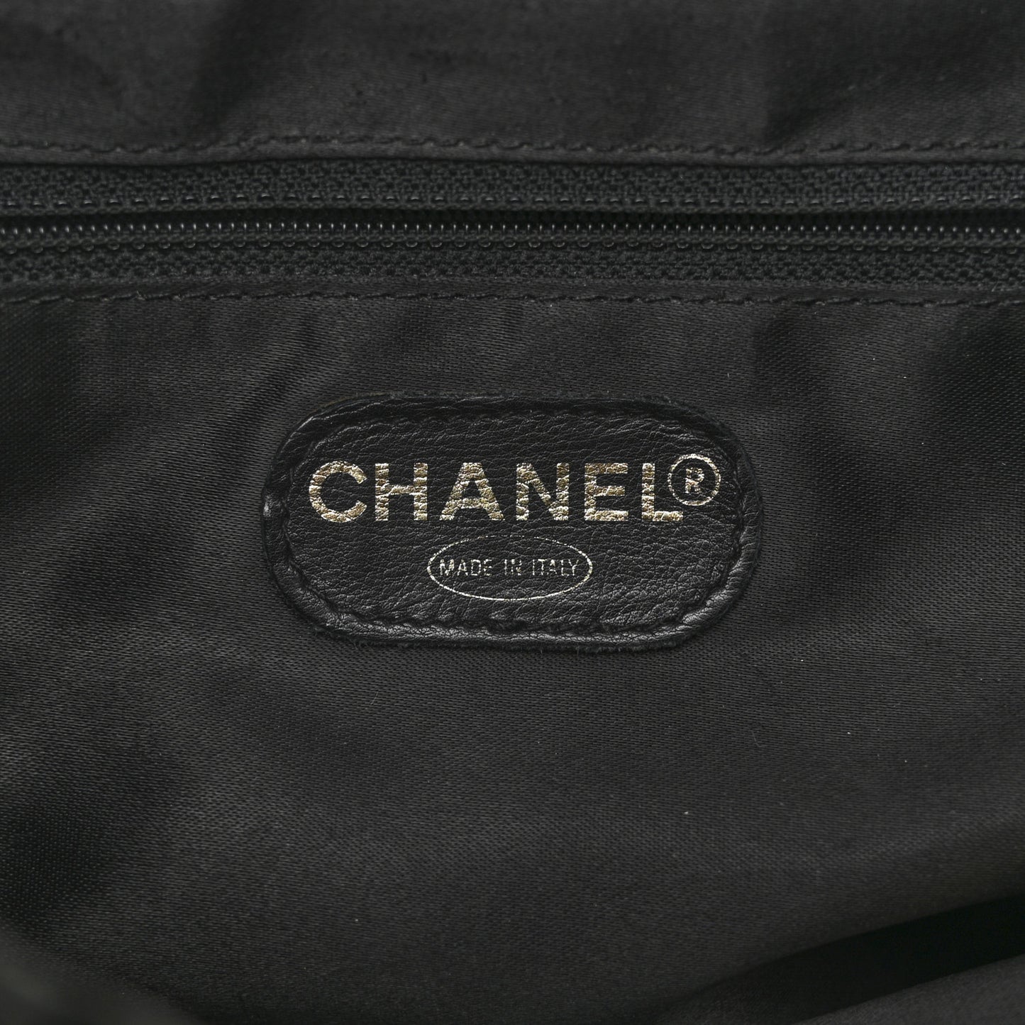 Suede Quilted CC Drawstring Backpack Black