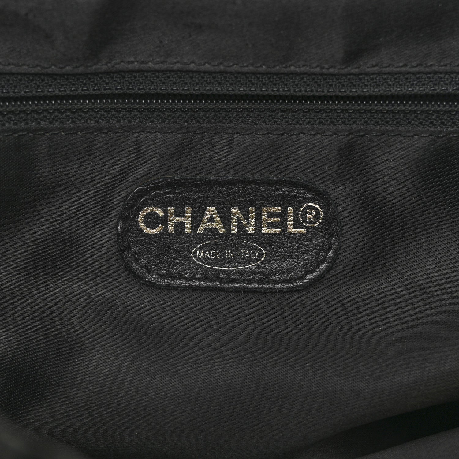 Chanel Suede Quilted CC Drawstring Backpack Black 6 of 13