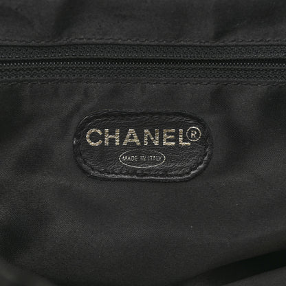 Chanel Suede Quilted CC Drawstring Backpack Black 6 of 13