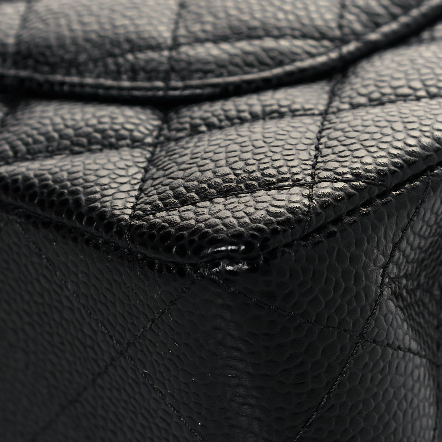 Caviar Quilted Small Double Flap Black