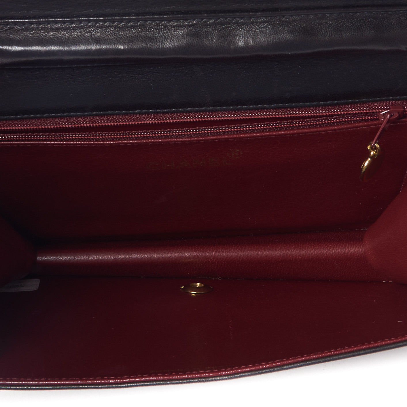 Lambskin Quilted Small Single Flap Black