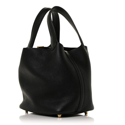 Hermes Taurillon Clemence Picotin Lock 18 PM Black 3 of 8