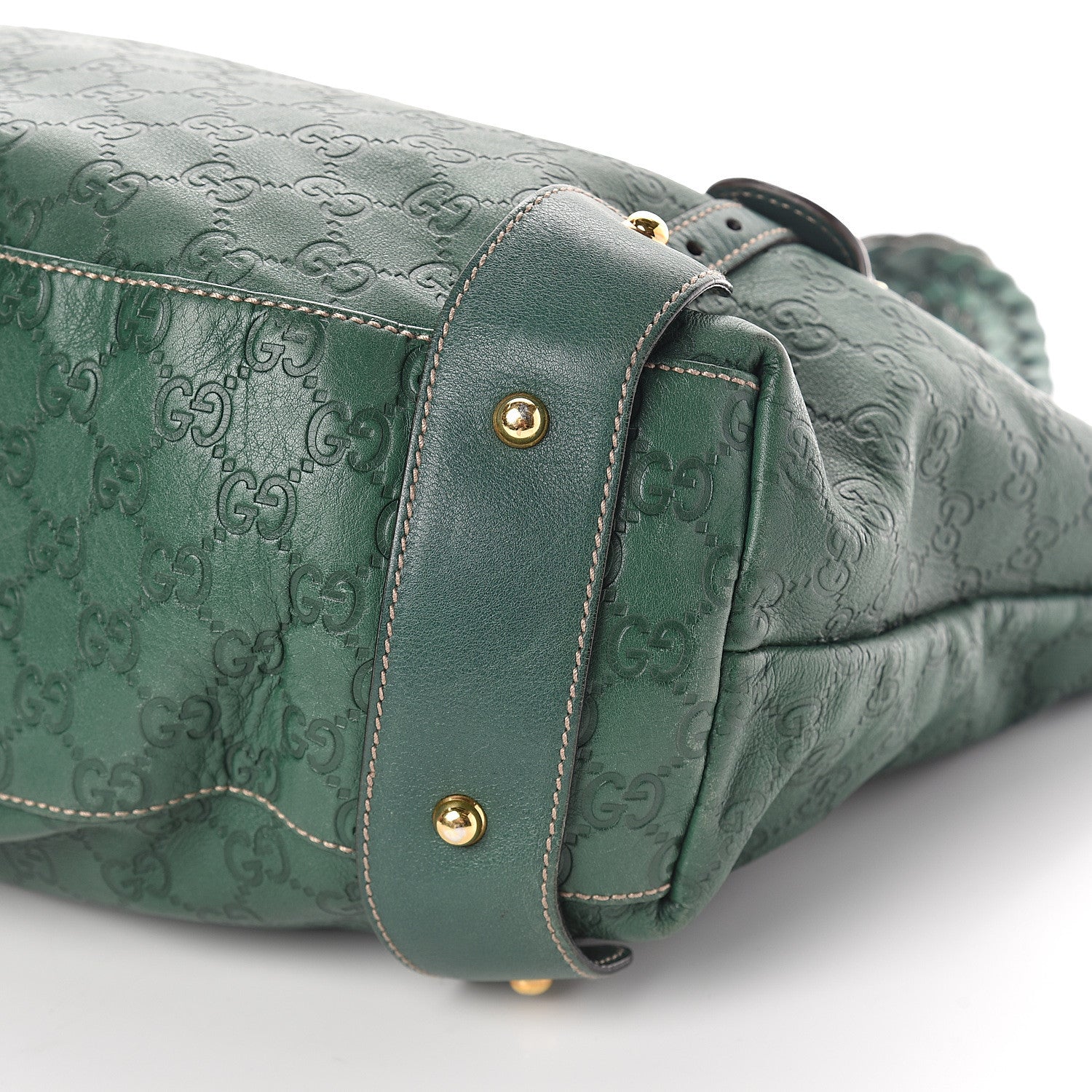 Gucci Guccissima Medium Pelham Shoulder Bag Green 8 of 8