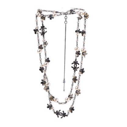 Chanel Ruthenium Pearl Enamel CC Long Necklace Black 3 of 5