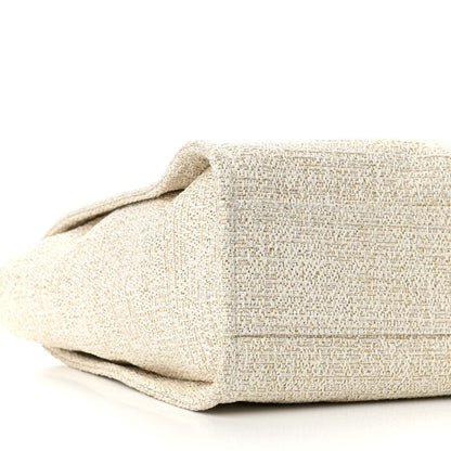 Chanel Lurex Boucle Small Deauville Tote Ivory 6 of 10