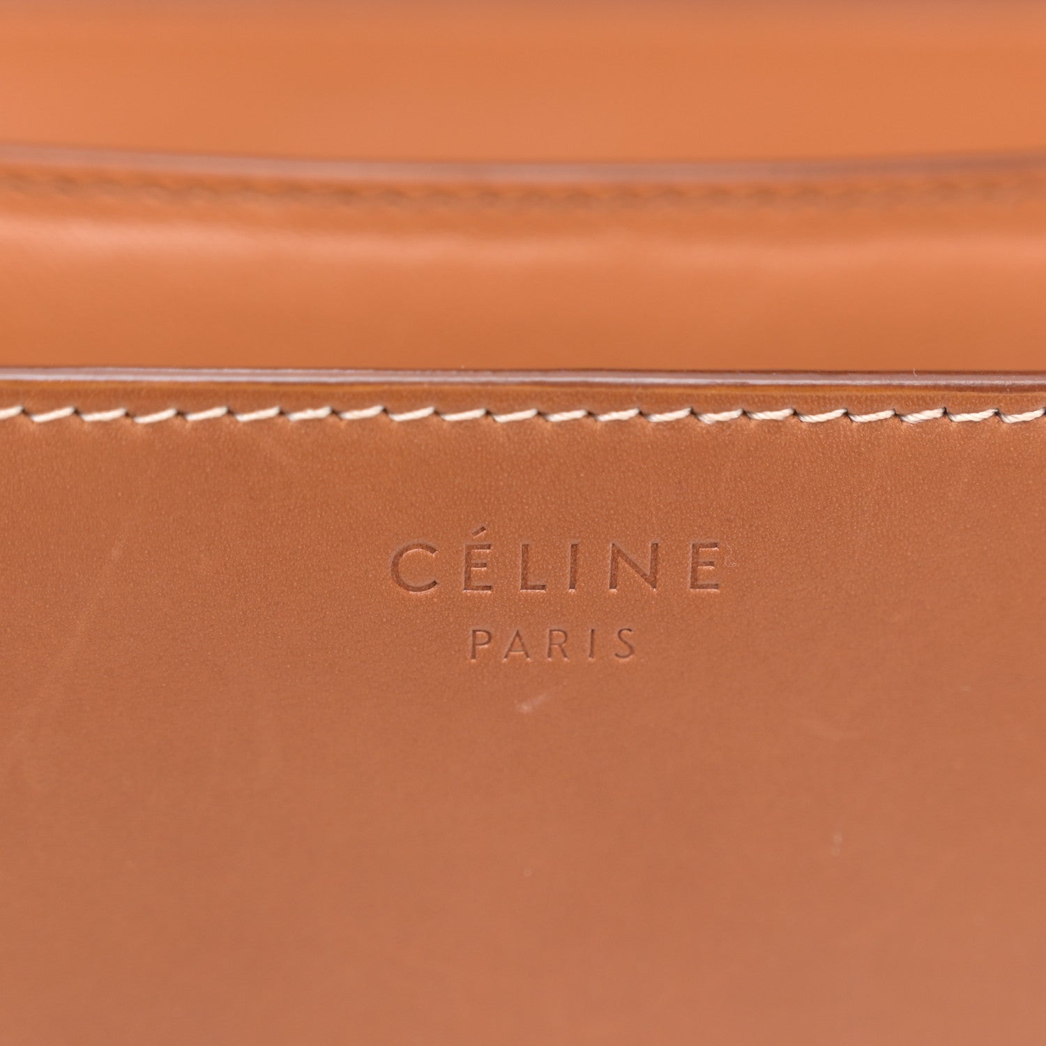 Celine Natural Calfskin Medium Classic Box Flap Bag Tan 6 of 14